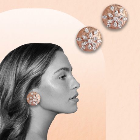 Radiant Bloom Diamond Stud Earrings Surat