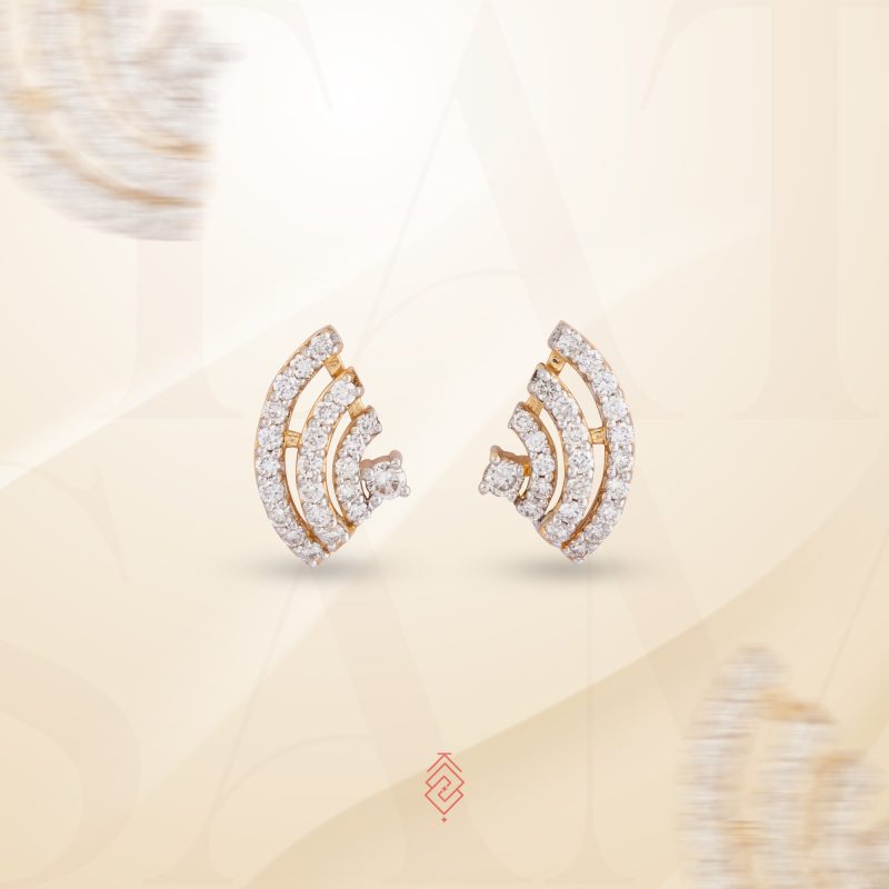 Radiant Arc Diamond Stud Earrings - buy diamond stud earrings online